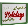 Northlight 15.75" Framed "Happy Holidays" Christmas Wooden Wall Sign - 3 of 4