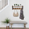 Sorbus 24 Inch Floating Wall Shelf with 5 Heavy Duty Hooks – for Entryway, Bathroom, Bedroom, Kitchen, or Mudroom - 2 of 4