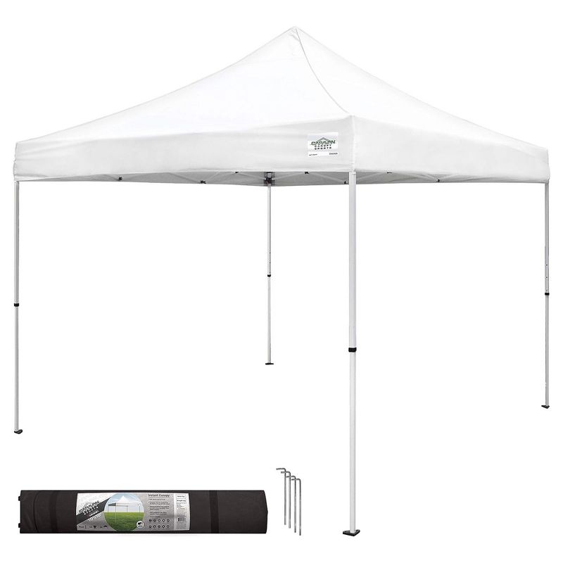 Caravan Canopy V-Series 10 x 10' 2 Straight Leg Sidewall Kit and M-Series Pro 2 10 x 10 Foot Shade Tent with Roller Bag for Recreational Use, 3 of 7