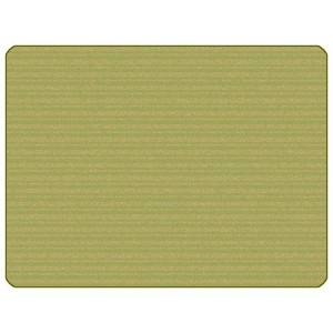 Carpets for Kids KIDSoft Subtle Stripes Tonal Solid Classroom Rug, Rectangle Green Tan - 1 of 3