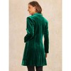 Allegra K Women's Velvet Lapel Double-Breasted Long Outerwear Winter Coats - 3 of 4