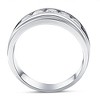 Pompeii3 1 Ct Mens Diamond 5-Stone Wedding Ring Channel Set Classic Ring 10k White Gold - 3 of 4