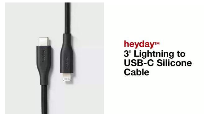 3' Lightning to USB-C Silicone Cable - heyday™, 2 of 5, play video