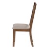 Monarch Specialties Dining Chair Set Of 2 Side Upholstered Kitchen Dining Room Fabric Wood Legs Brown Beige Transitional - 4 of 4