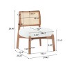 Set of 2 Accent Chair with Wooden Frame,Modern Accent Chair with Upholstered Seat for Living Room,Minimalist Woven Backrest Accent Chair-Koiai - 4 of 4