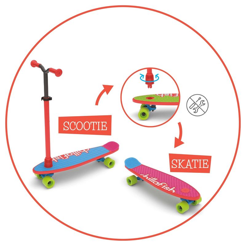 Chillafish Skatie Skootie 2-in-1 Scooter and Skateboard, 3 of 8