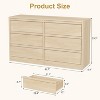 Dresser Chest of Drawers, Modern Double Dresser Organizer with Concave Handles, Wooden Chest of Drawers for Bedroom - 2 of 4