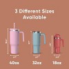 Hydrapeak Voyager 40 Oz Stainless Steel Tumbler , Insulated Water Bottle With Straw, Cupholder Friendly Reusable Travel Mug - 3 of 4