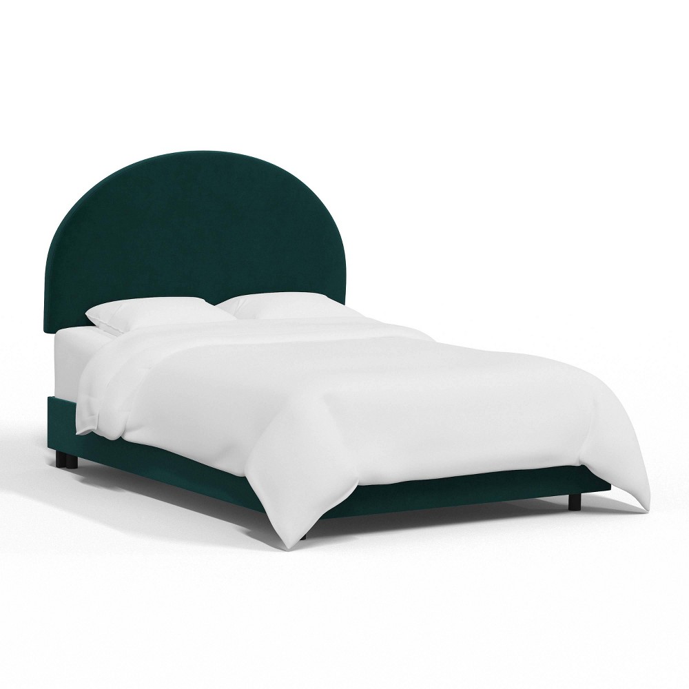 Skyline Furniture California King Vivian Upholstered Bed Dark Teal Green: Pine Frame, Polyester Fabric, Spot Clean -  87534035