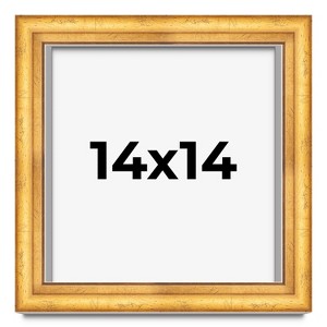 PosterPalooza | Square Shadow Box 1.75" Deep Gold Frame - UV Acrylic, Backing, Hanging Hardware - 1 of 4