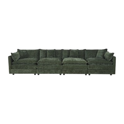NicBex Couches for Living Room Deep Seat Sofa Couch Upholstered 2 Seater Sleeper Loveseat Sofa with 4 Pillows for Bedroom