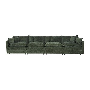 NicBex Couches for Living Room Deep Seat Sofa Couch Upholstered 2 Seater Sleeper Loveseat Sofa with 4 Pillows for Bedroom - 1 of 4