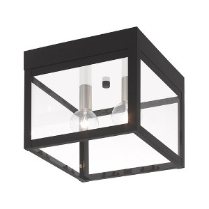 Livex Lighting Nyack 2 - Light Flush Mount in  Black - 1 of 3