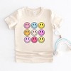 The Juniper Shop Colorful Smiley Face Distressed Toddler Short Sleeve Tee - 2 of 2