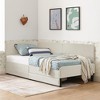 KTMBDW Twin/Full Size Platform Bed Frame, Velvet Upholstered Sofa Bed with 2 Storage Drawers & Adjustable Headboard, Wooden Slats Support - 4 of 4