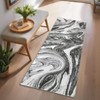 Modern Abstract Bedroom Living Room Rugs, Washable Low Pile Non Slip Dining Room Carpet - 3 of 4