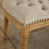 NicBex Set of 2 French Style Velvet Dining Chairs, Antique Painted Solid Wood Kitchen Side Chairs, Nailhead Trim & Steel Spring Cushion - 4 of 4