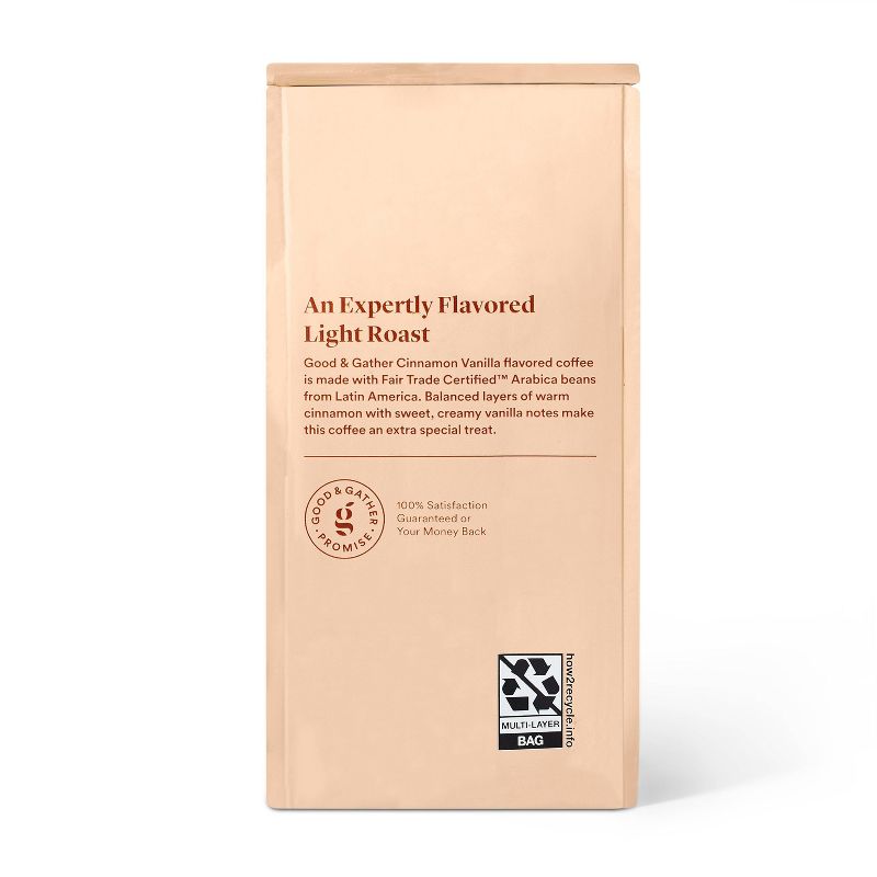 Naturally Flavored Cinnamon Vanilla Light Roast Ground Coffee - 12oz - Good &#38; Gather&#8482;, 4 of 6