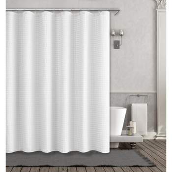 Kate Aurora Spa Collection Modern Waffle Fabric Shower Curtain - Standard Size