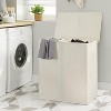 154L Double Laundry Hamper with Lid and Removable Laundry Bags, Large Dirty Clothes Hamper 2 section Collapsible Laundry Basket - 3 of 4