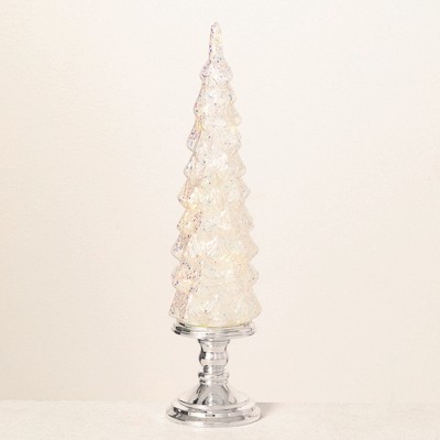 Sullivans LED Tree Glass Tabletop Sculpture 17"H Silver