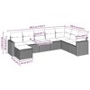 vidaXL Garden Sofa Set Brown - 3 of 4