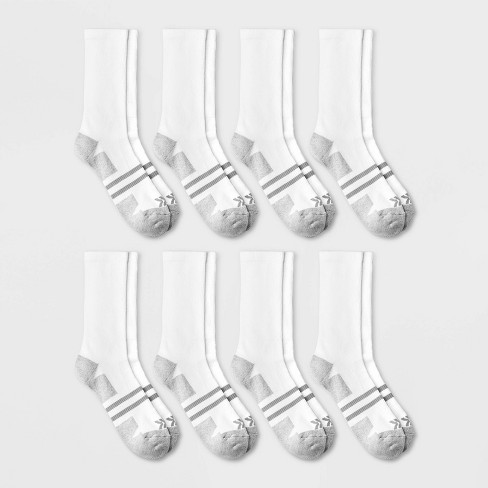 Hanes Red Label Men's Freshiq Over-the-calf Tube Socks 8pk - White