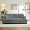 Mjkone Corduroy 2-Seater Chaise Lounge With Storage Ottoman& Armrest,Upholstered Loveseat Sleeper Reclining Sofa Bed Indoor - 4 of 4