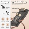 Massage Rocking Chair with Shiatsu Back  Neck Massager,Remote, Adjustable Footrest, Lumbar Pillow Ergonomic Recliner for Living Room Dark Brown - 3 of 4