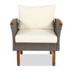 Maggift Patio Seating Set, Terrace Seating Group, Casual Terrace Set, Outdoor Dialogue Set, Patio with Cushions, Backyard, Beige, 86.61"*25.74"*34.64" - 2 of 4