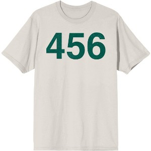 Squid Game Number 456 on Sand Short Sleeve Adult T-Shirt - 1 of 4