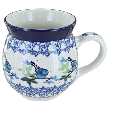 Blue Rose Polish Pottery Ceramika Artystyczna Bubble Mug