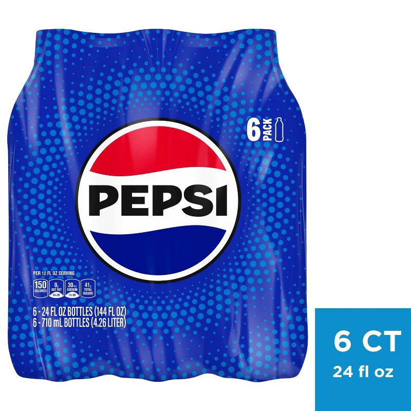 Pepsi Cola Soda - 6pk/24 fl oz Bottles, 1 of 4