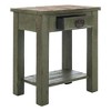 Alfred End Table with Storage Drawer - Antique Green - Safavieh - image 3 of 4