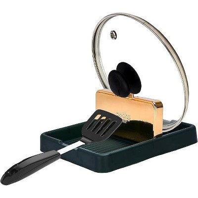 Noa Pot Lid and Spatula Stand for Stove-Top,Green