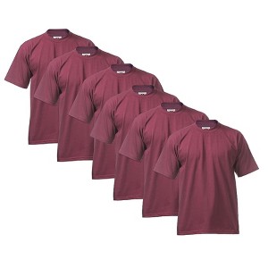 6 Pack Pro Club Men's Heavyweight Short Sleeve Tee T-Shirt - 1 of 4
