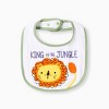 PATPAT 3 Piece Baby Boy Lion Animal Print Romper Short Sleeve Onesie  Shorts and Bib Outfit Set - 3 of 4
