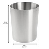 iDesign Set of 4 Stainless Steel Round Bathroom Trash Cans - Brushed - 3 of 4
