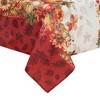Elrene Swaying Leaves Bordered Fall Tablecloth - Red/White - Elrene Home Fashions - 2 of 3