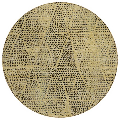 Gold Black And Charcoal Geometric Washable Indoor Outdoor Area Rug