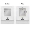 Amanti Art Mirror Makeover Bathroom Mirror Frame Border Kit - Fully Assembled Peel and Stick Frame - Mirror NOT Included - Parlor Trim - 4 of 4
