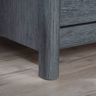 Denim Oak Vertical 4-Drawer Chest with Open Shelf