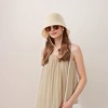 Anna-Kaci Crochet Bucket Hat with Adjustable Chin Strap and Back Button Eyelet Panel for Sun Protection - 3 of 4