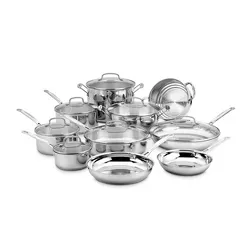 Cuisinart 722-911NS Chefs Classic Stainless Nonstick 2-Piece 9-Inch and 11-Inch Skillet Set 