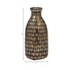 Glass Mosaic Vase - Contemporary Bronze and CopperDecorative Flower Vase - Glass Vase Table Centerpiece Decor for Home or Office - 3 of 4