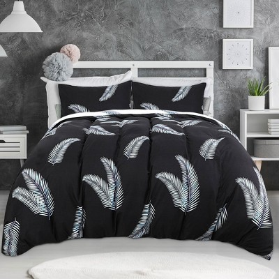 3 Pcs Polyester Botanical Tree Leaves Pattern Bedding Sets Queen Multicolor - PiccoCasa