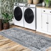 Area Rugs for Living Room Bedroom, Washable Rug, Vintage Floral Boho Non Slip & Low Pile Carpet Indoor Dining Room and Kids Room - 3 of 4