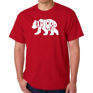 LA Pop Art Explore - Men's Word Art T-Shirt - 1 of 4