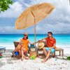 Tangkula Beach Umbrella Outdoor Patio Sun Shelter with Tilt Sand Anchor  for Beach Yard Poolside - 2 of 4