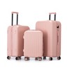 KTMBDW Lightweight Luggage with Spinner Wheels,3-Piece Travel Suitcase ABS Hardshell Luggage Set with TSA Lock and Cup Holder & USB Port-20+24+28 inch - 2 of 4
